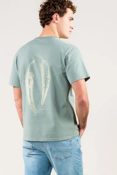 Kuyichi Kuyichi Herren vegan T-Shirt Liam Pepper Sage