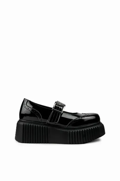  Altercore Damen vegan Schuhe Anabelle Patent Schwarz