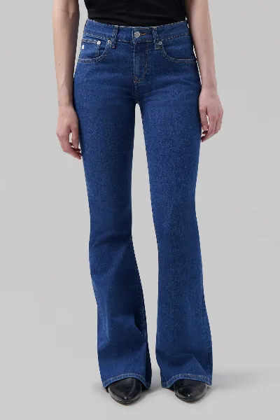 MUD Jeans MUD Jeans Damen vegan Jeans Fiona Flared Stone Indigo