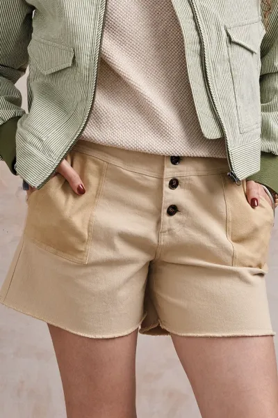 KOMODO KOMODO Damen vegan Shorts Desert Oc Dark Sand