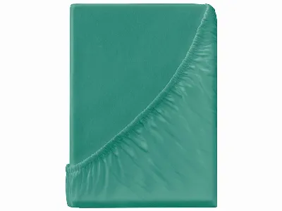  Spannbettlaken Single Jersey aus Bio-Baumwolle 140-160 x 200 cm, petrol