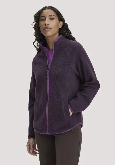 hessnatur hessnatur Loungewear Fleece Jacke Relaxed ACTIVE LIGHT aus Bio-Baumwolle - lila