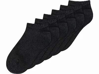 MELA MELA 6er-Pack Bio-Sneaker-Socken, schwarz,