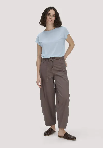 hessnatur hessnatur Damen Hose Barrel Leg aus Bio-Baumwolle - braun