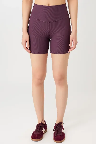 mandala MANDALA Damen vegan Biker Shorts Burgundy