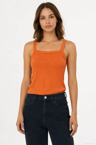 KnowledgeCotton Apparel Top Strap Rib