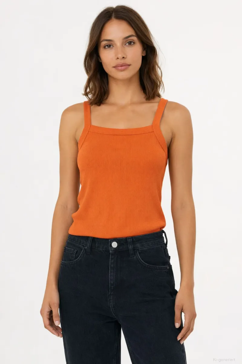 KnowledgeCotton Apparel Top Strap Rib