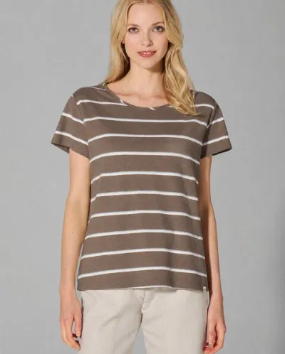 HempAge HempAge Damen Streifen T-Shirt Hanf/Biobaumwolle