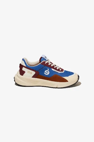 Iné Iné Herren vegan Sneaker Vibes Blau Und Kamel