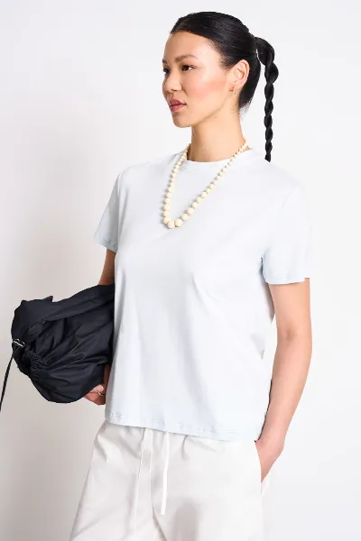 JAN N JUNE JAN 'N JUNE Damen vegan T-Shirt Junge Eisblau