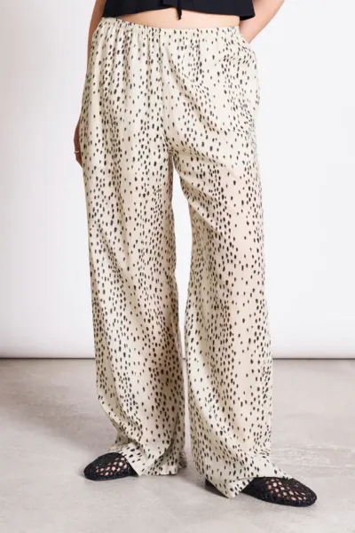 JAN N JUNE JAN 'N JUNE Damen vegan Hose Wide Origan Dalmatian Dots