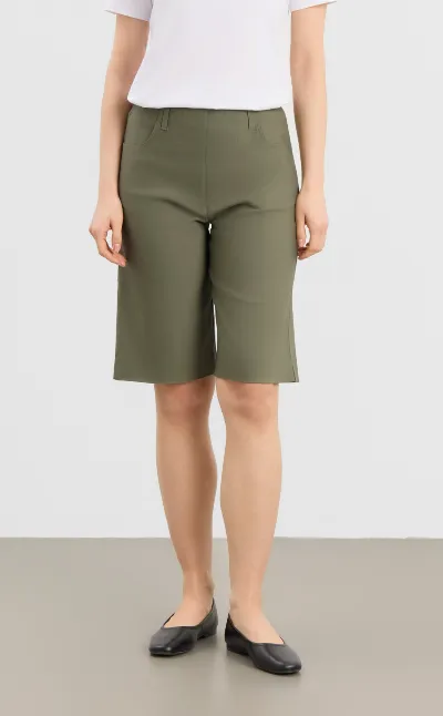 LAURIE LAURIE Damen vegan Shorts Donna Loose Khaki