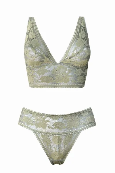 Anekdot Anekdot Damen vegan Set Bralette & Slips Viana Verde Salbei Grün