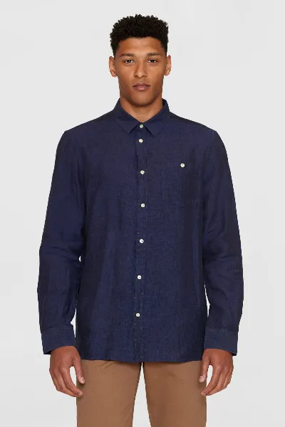 KnowledgeCotton Apparel Hemd Regular Linen
