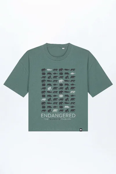 GREEN SHIRTS Endangered Boxy Fit Damen T-Shirt aus Bio Baumwolle