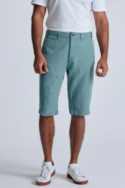 Flax and Loom Flax and Loom Herren vegan Shorts Chino Vogel Retro Blau
