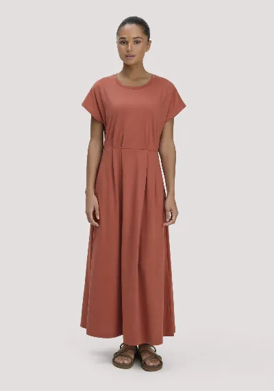hessnatur hessnatur Damen Jersey Kleid Knöchellang Relaxed aus Bio-Baumwolle - braun