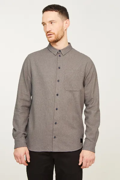 recolution Recolution Herren vegan Hemd Bamboo Hazel Brown