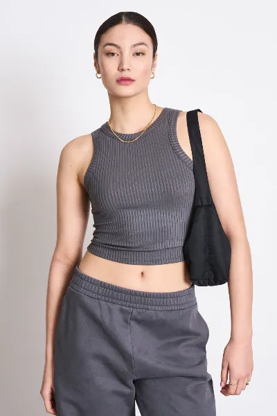JAN N JUNE JAN 'N JUNE Damen vegan Top Porto Rib