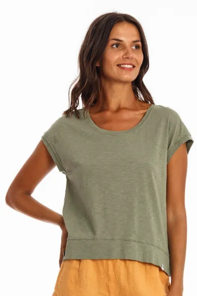 RAVENS VIEW IBIZA RAVENS VIEW IBIZA Damen vegan T-Shirt Ivy Khaki