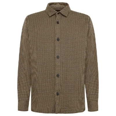 KnowledgeCotton Apparel KnowledgeCotton Apparel Langarm-Hemd Loose houndtooth overshirt
