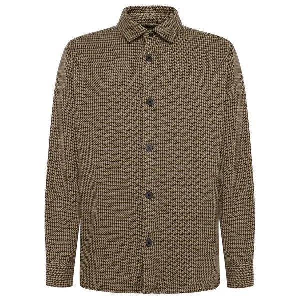 KnowledgeCotton Apparel KnowledgeCotton Apparel Langarm-Hemd Loose houndtooth overshirt