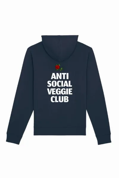 Plant Faced Clothing Plant Faced Clothing Damen vegan Hoodie Anti Social Veggie Club