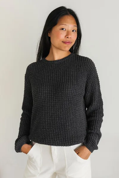 TWOTHIRDS TWOTHIRDS Damen vegan Pullover Teresa Antracita Grau