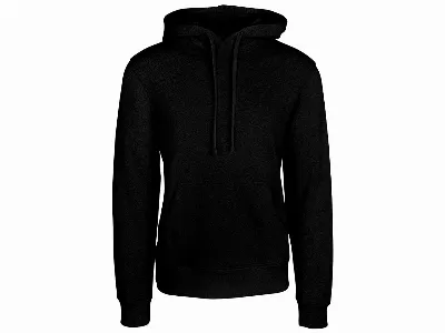 MELA MELA Bio-Herren-Hoodie 'TICAN' mit aufgesetzten Fronttaschen, schwarz,