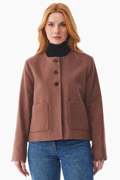 ORGANICATION ORGANICATION Damen vegan Jacke Kakao