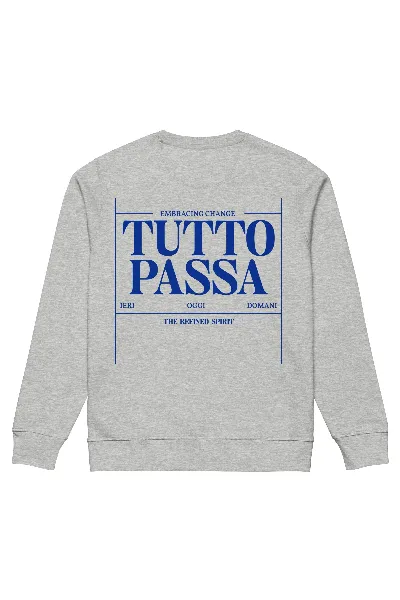The Refined Spirit The Refined Spirit Damen vegan Sweatshirt Unisex Tutto Passa Heather Grey