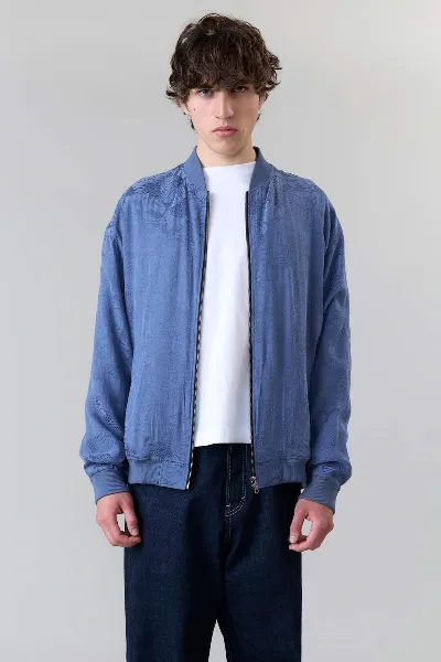 Yahmo Yahmo Herren vegan Jacke Bomber Reversible Fred Zen Indigo/Blue