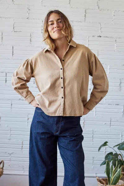 TWOTHIRDS TWOTHIRDS Damen vegan Shirt Searle Curry