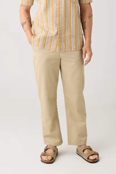 KnowledgeCotton Apparel KnowledgeCotton Apparel Herren vegan Chino-Hose Flint Wide Twill