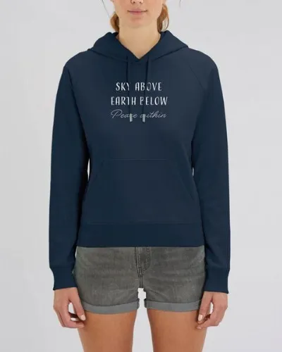 Human Family Human Family Bio Damen Sweatshirt mit Kapuze Trekker - Peace within