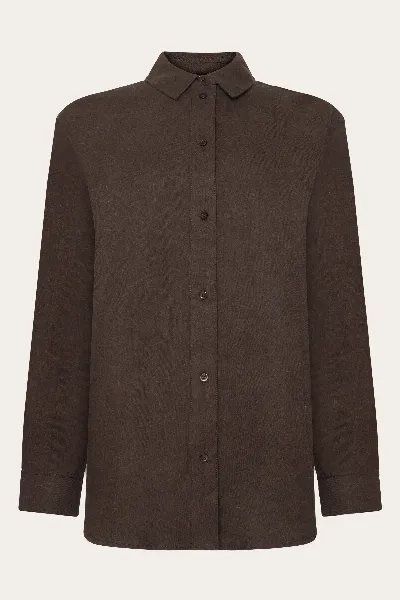 KnowledgeCotton Apparel KnowledgeCotton Apparel Damen vegan Hemd Damen Flanell-Schokoladentorte