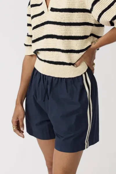 Alchemist Alchemist Damen vegan Shorts Pfingstrose Tape Navy