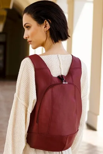 Arsayo Arsayo Herren vegan Rucksack The Mela Veganes Ã–ko-Leder Rot