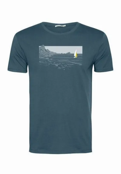 GreenBomb GREENBOMB Nature Cliffsail Guide - Sportliches T-Shirt aus Bio-Baumwolle / hochwertiger Print / GOTS / Fair & Vegan