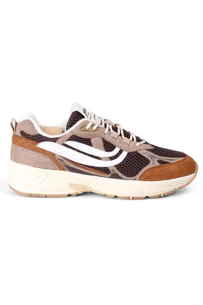 Genesis Genesis Damen vegan Sneaker G-Eco 99 Mit Gepunkteter Sohle Cognac/Beige/Grau