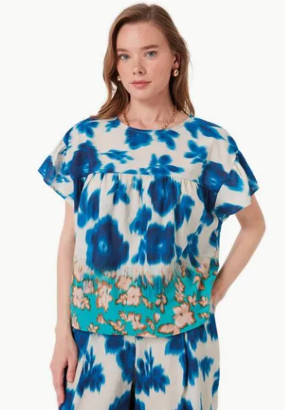ORGANICATION ORGANICATION Bluse aus Bio-Baumwoll-Voile mit Blumenmuster