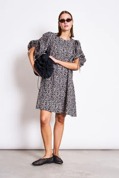 JAN N JUNE JAN 'N JUNE Damen vegan Minikleid Malus Leo Print