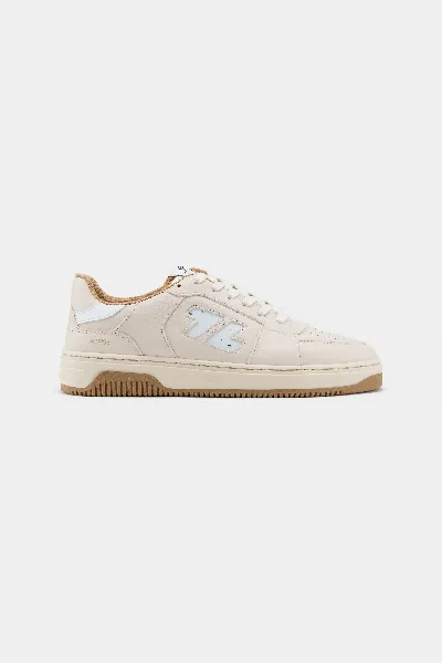 Zèta ZÃ¨ta Herren vegan Sneaker Ace 98 WeiÃŸ/ Camel Braun