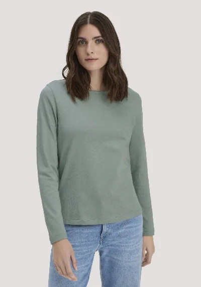 hessnatur hessnatur Damen Heavy Shirt Relaxed aus Bio-Baumwolle - grün