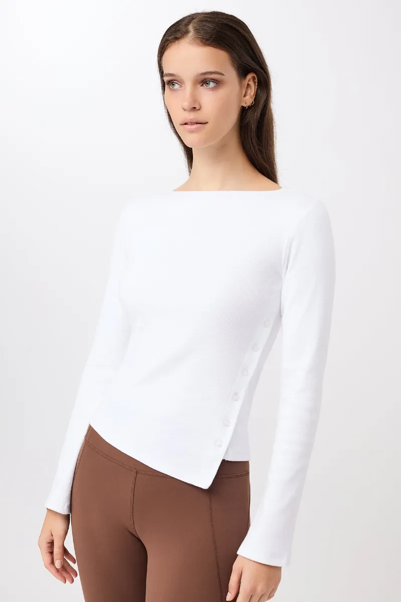 mandala MANDALA Damen vegan Longsleeve Side Button
