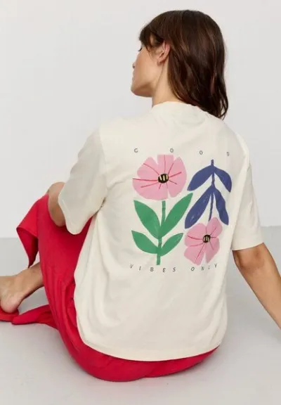 recolution Damen T-Shirt aus Bio-Baumwolle - AZOLLA GOOD VIBES - recolution