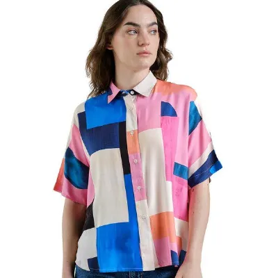 Dedicated DEDICATED Alsvik - Buntes Shirt aus Lyocell