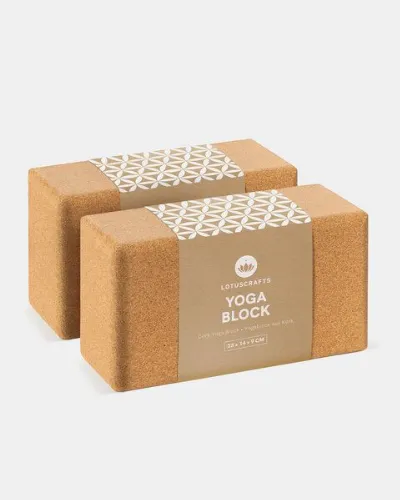 Lotuscrafts Lotuscrafts 2er Set - Yogablock Kork Supra Grip