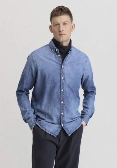 hessnatur hessnatur Jeans Hemd Regular aus reinem Bio-Denim