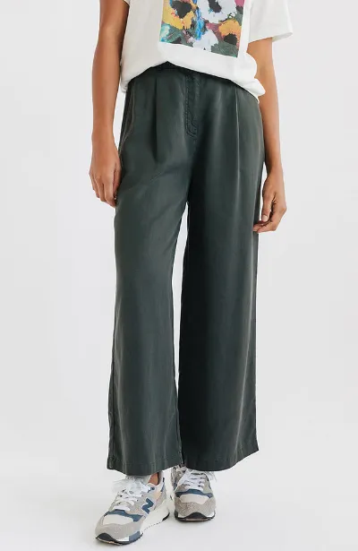 TWOTHIRDS TWOTHIRDS Damen vegan Hose Nanpu Dark Sand Grey